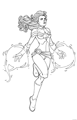 Captain-Marvel-Coloring-Page (kids)