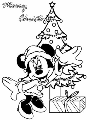 Merry-Christmas-Minnie-Coloring-Page (kids)