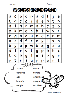 2nd-Grade-Word-Search-Worksheet (kids)