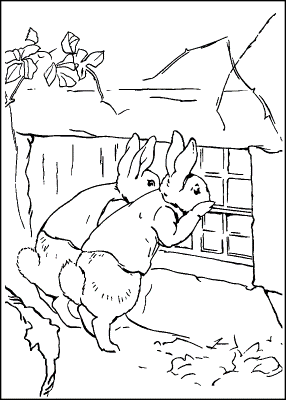 Peter-Rabbit-Looking-Coloring-Page (kids)