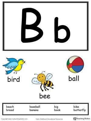Alphabet-Flashcards-For-Preschooler-Letter-B-Color